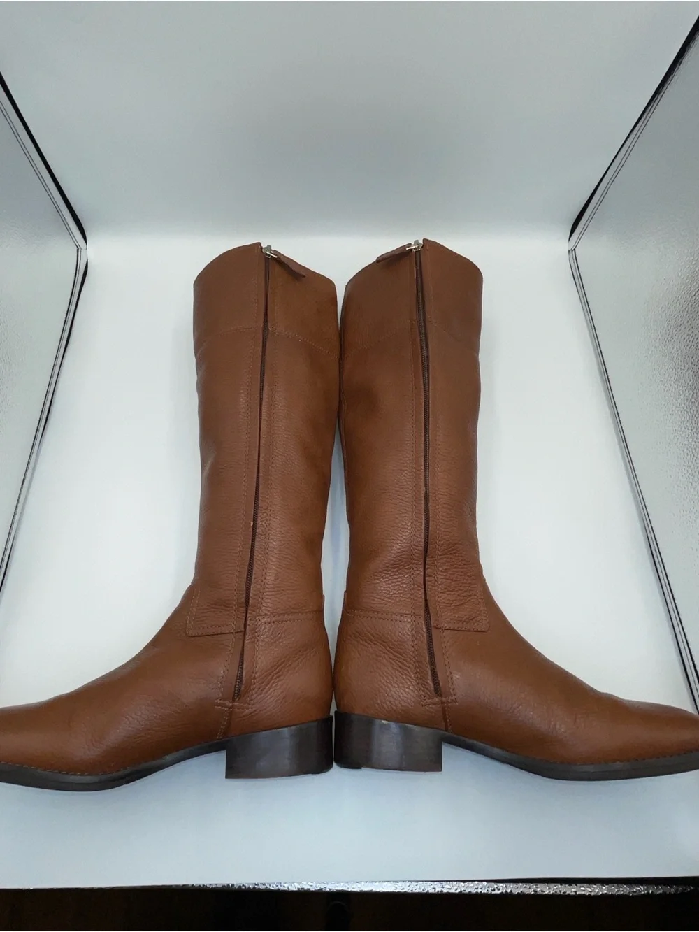 Brown Tory Burch riding boots